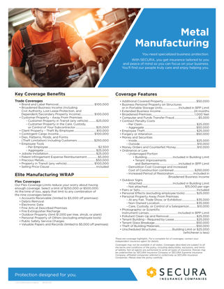 Metal Manufacturing WRAP Sell Sheet